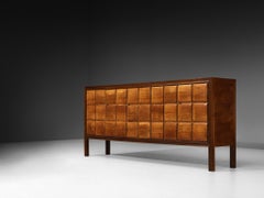 Rara credenza italiana in stile Mid-Century Modern di Nikolaj Diulgheroff in noce
