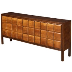 Seltenes Sideboard von Nikolaj Diulgheroff im italienischen Mid-Century-Modern-Stil aus Walnussholz