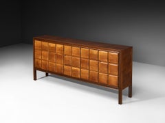 Rara credenza italiana in stile Mid-Century Modern di Nikolaj Diulgheroff in noce