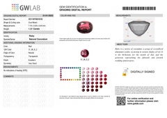 Rare No Heat Natural Mozambique Vivid Red Ruby 1.21CT GW Lab Pigeon Blood Oval