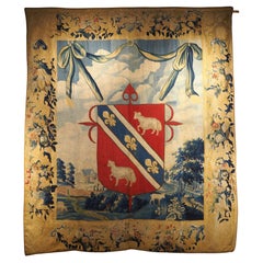 Seltener, edler Wappenteppich, Orden von Santiago, Familie Trogner, um 1650