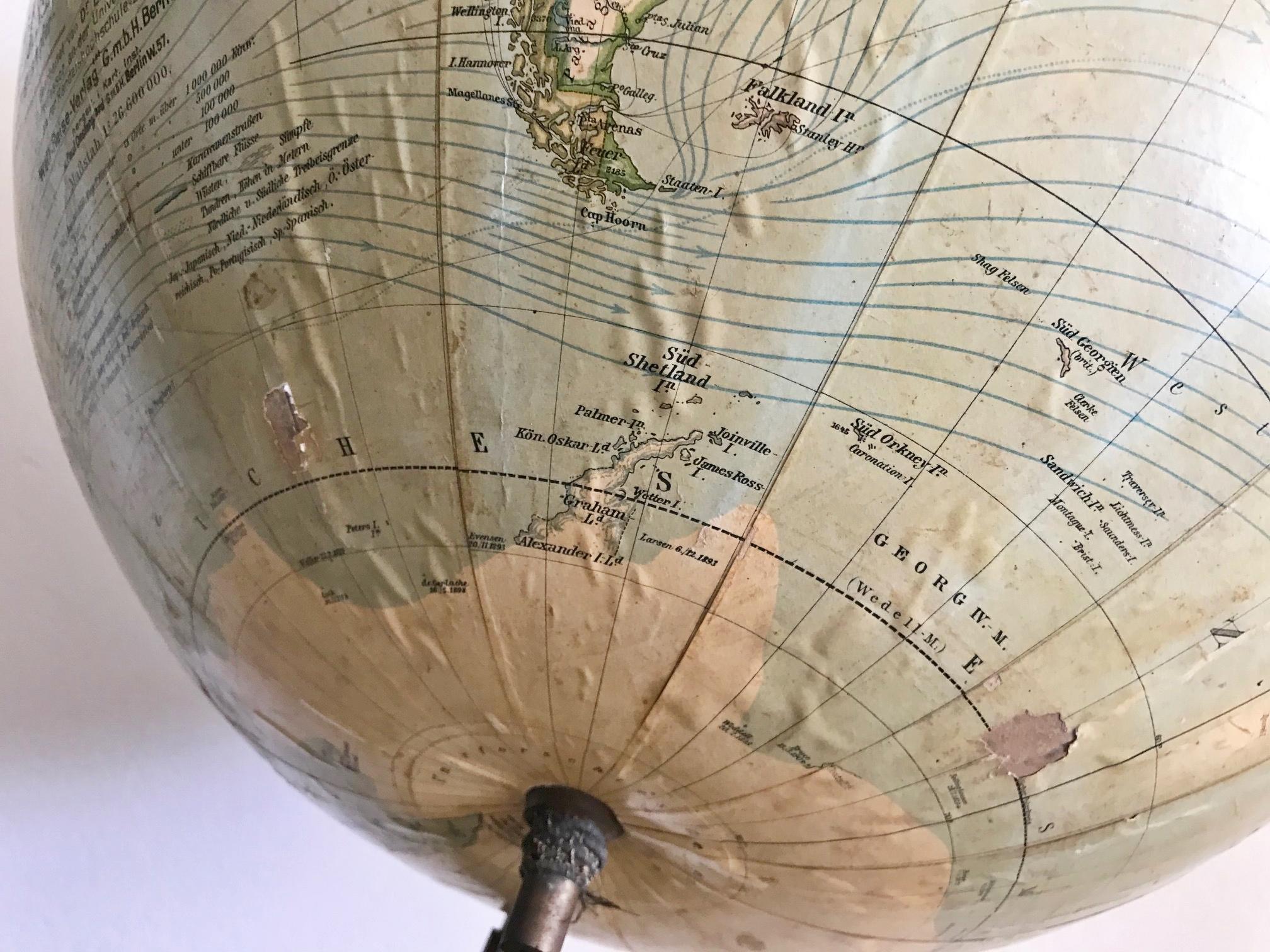 Rare Norddeutscher North German Lloyd Bremen Globe, circa 1910-1912 For Sale 4