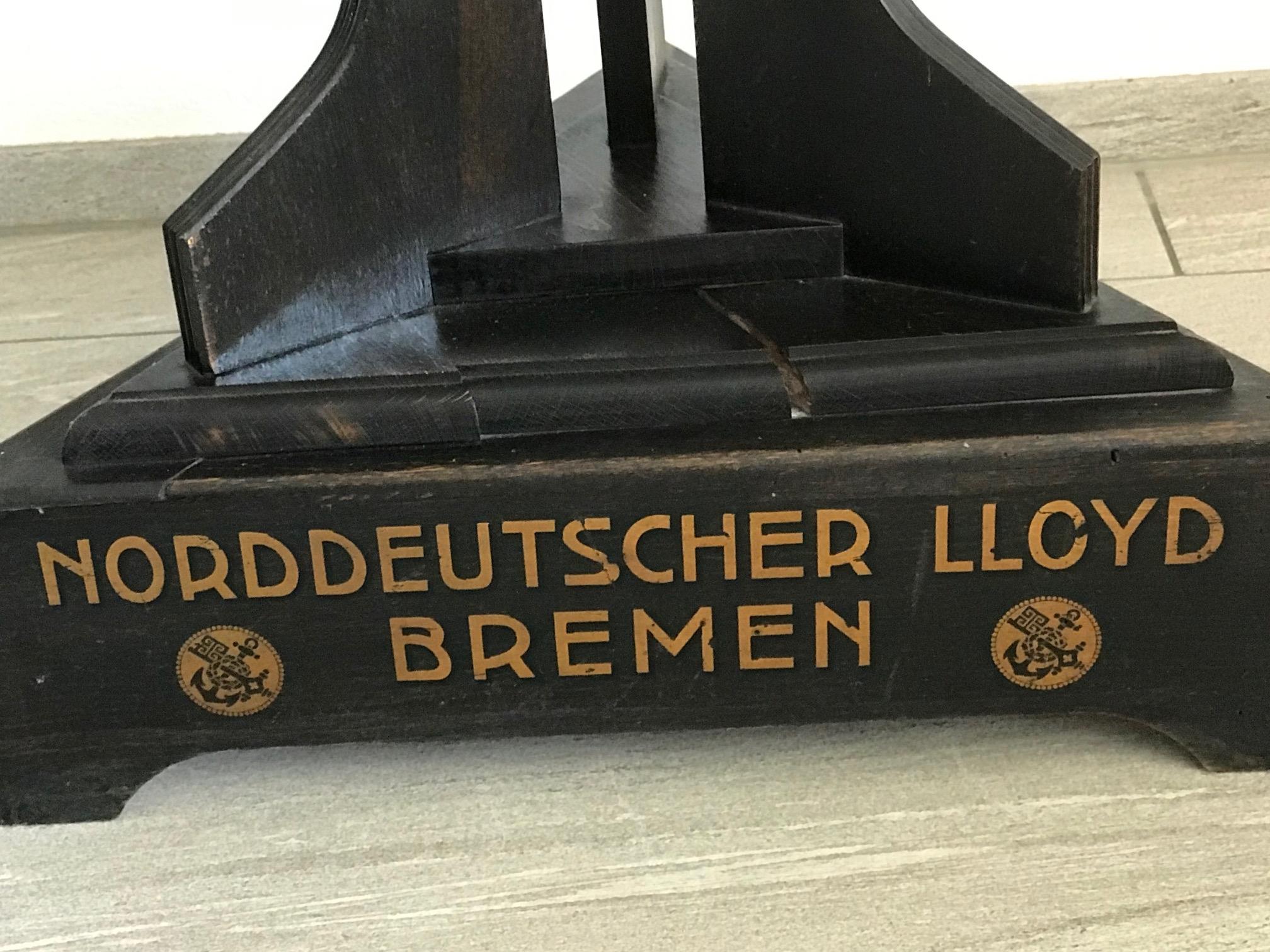 Other Rare Norddeutscher North German Lloyd Bremen Globe, circa 1910-1912 For Sale