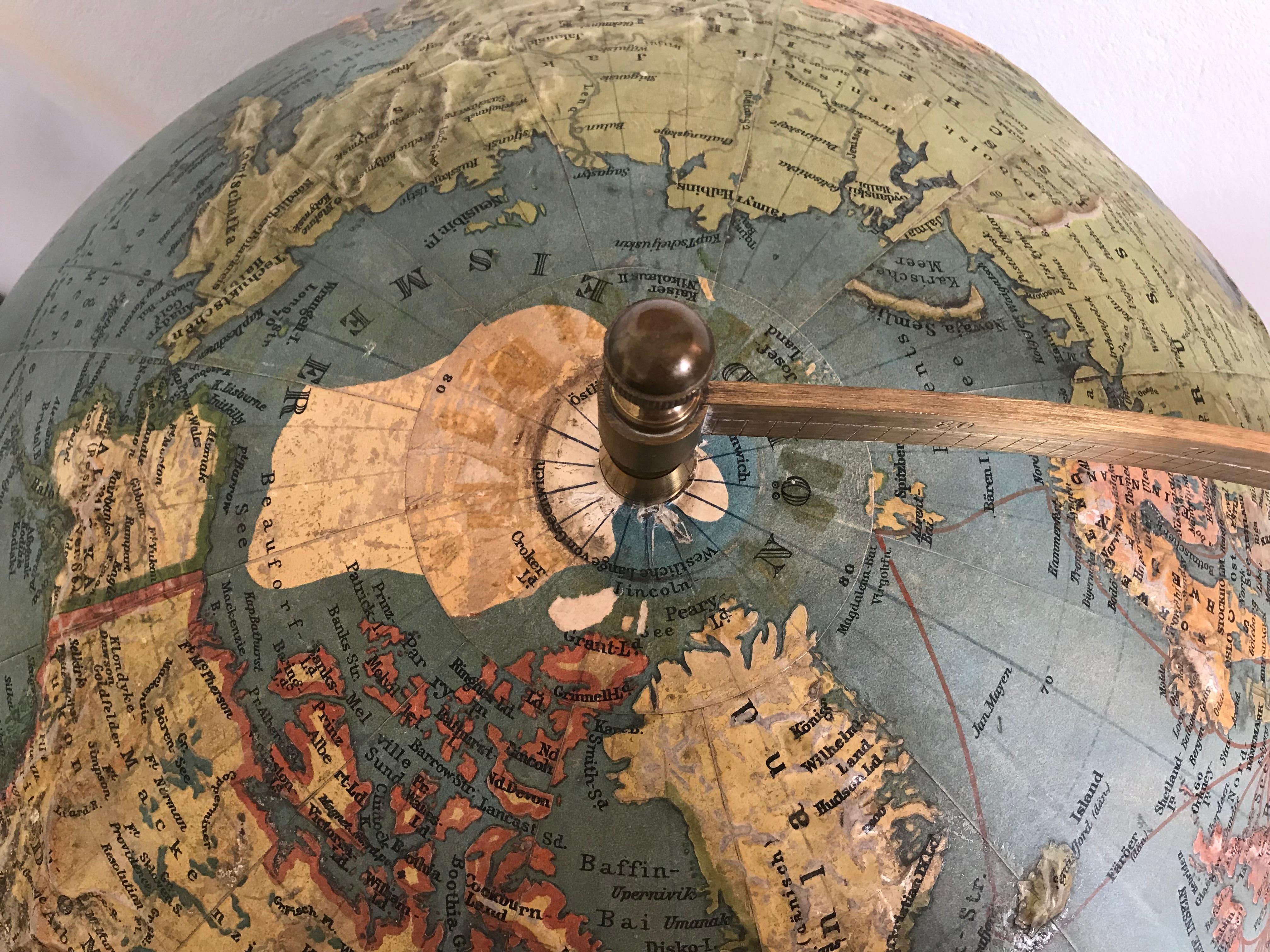 Rare Norddeutscher North German Lloyd Bremen Relief Globe, circa 1924 For Sale 11