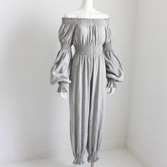 Seltene Norma Kamali OMO Off-Shoulder Jumpsuit Organic Cotton Harem Pants 2005