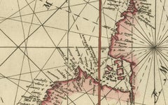 Rare North Atlantic and Caribbean Sea Chart: Newfoundland to Venezuela, 1745