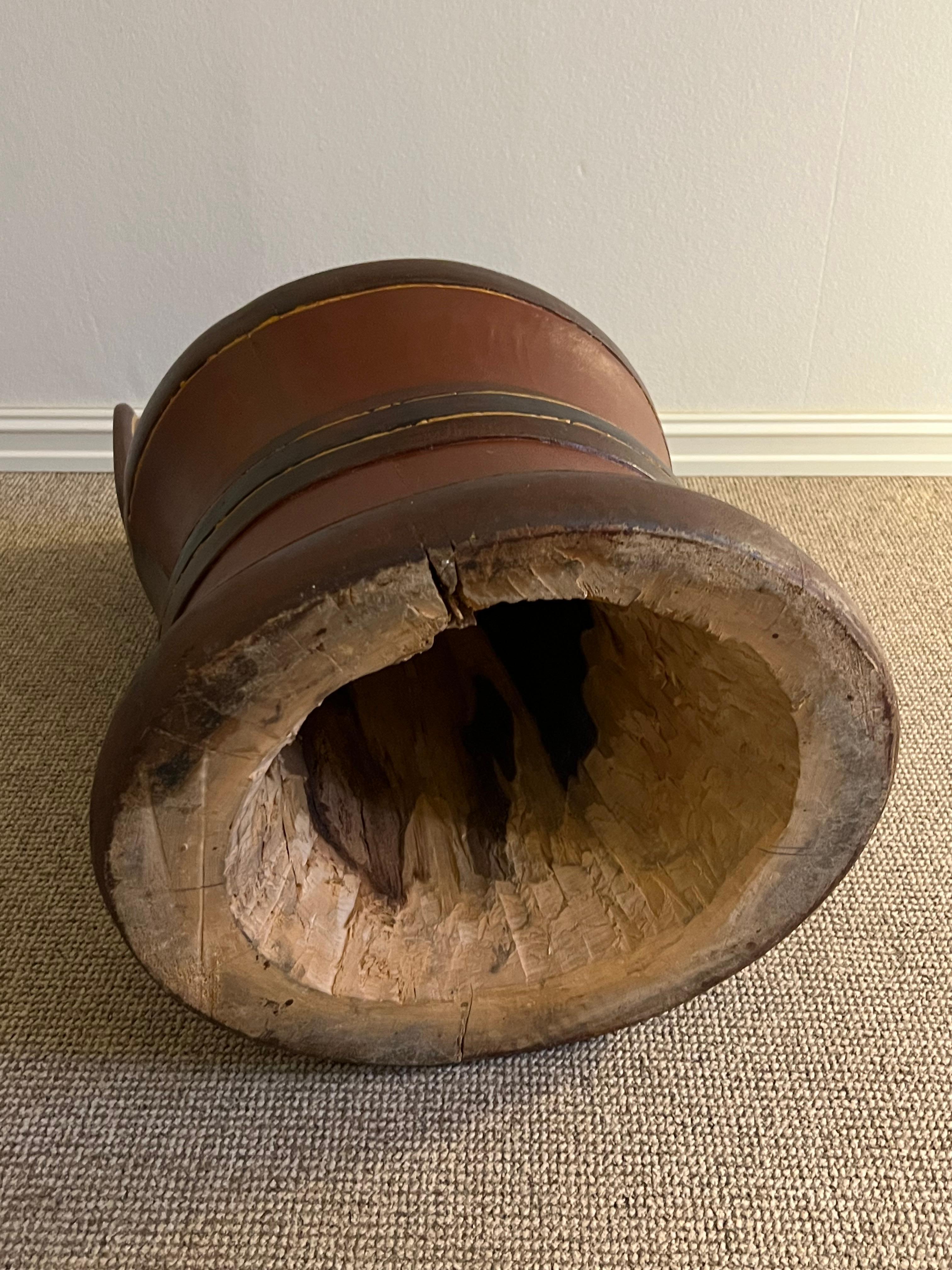 Rare Kubbestol norvégien, Primitive Telemark Rosemaling, Norvège en vente 10