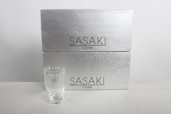 RARE NOS 80s Ward Bennett for Sasaki "Sengai" set of 8 Crystal Highball Glasses