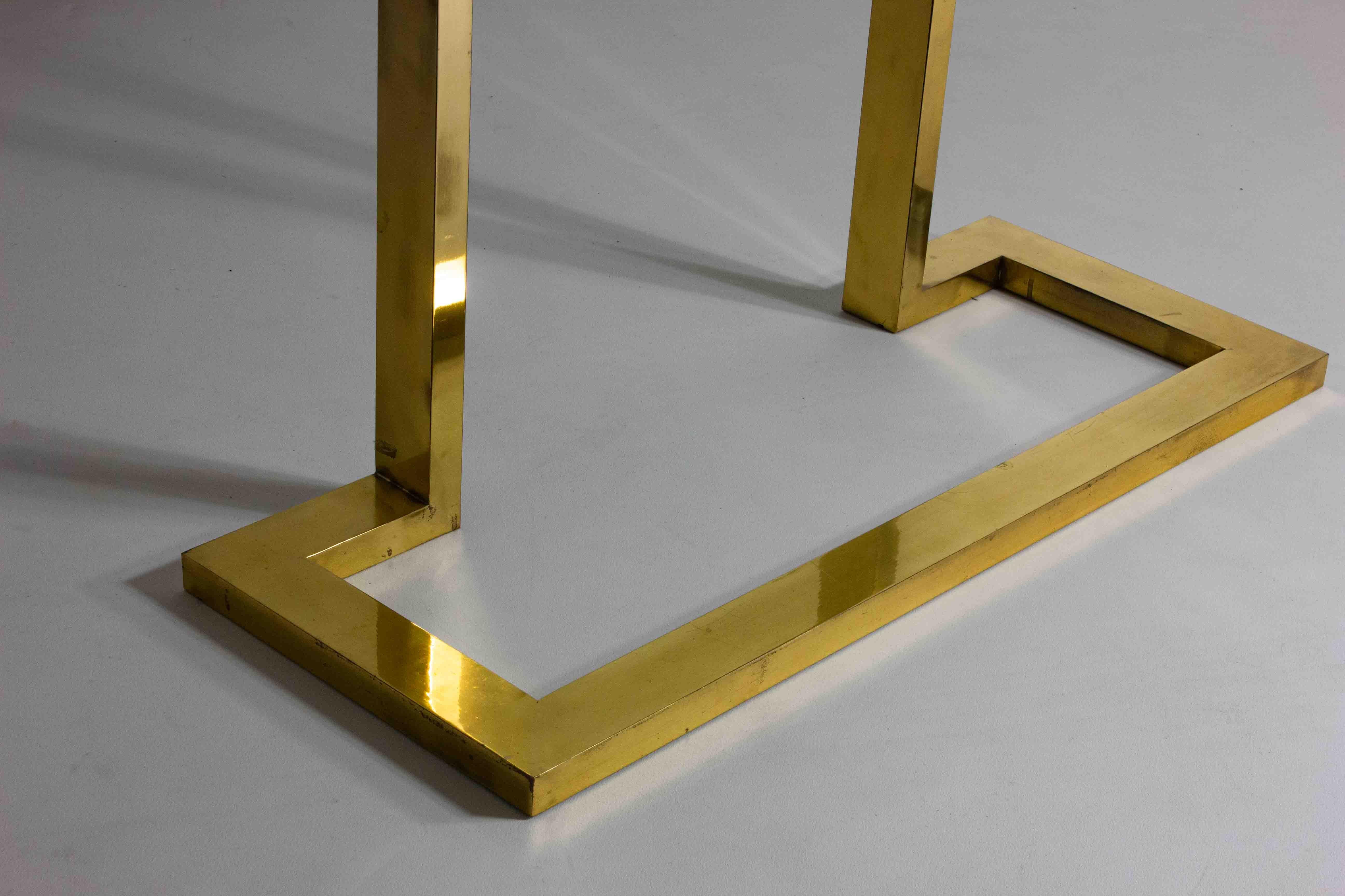 Hollywood Regency Rare Nucci Valsecchi console in bronze and blue granite, Italy 1970s For Sale