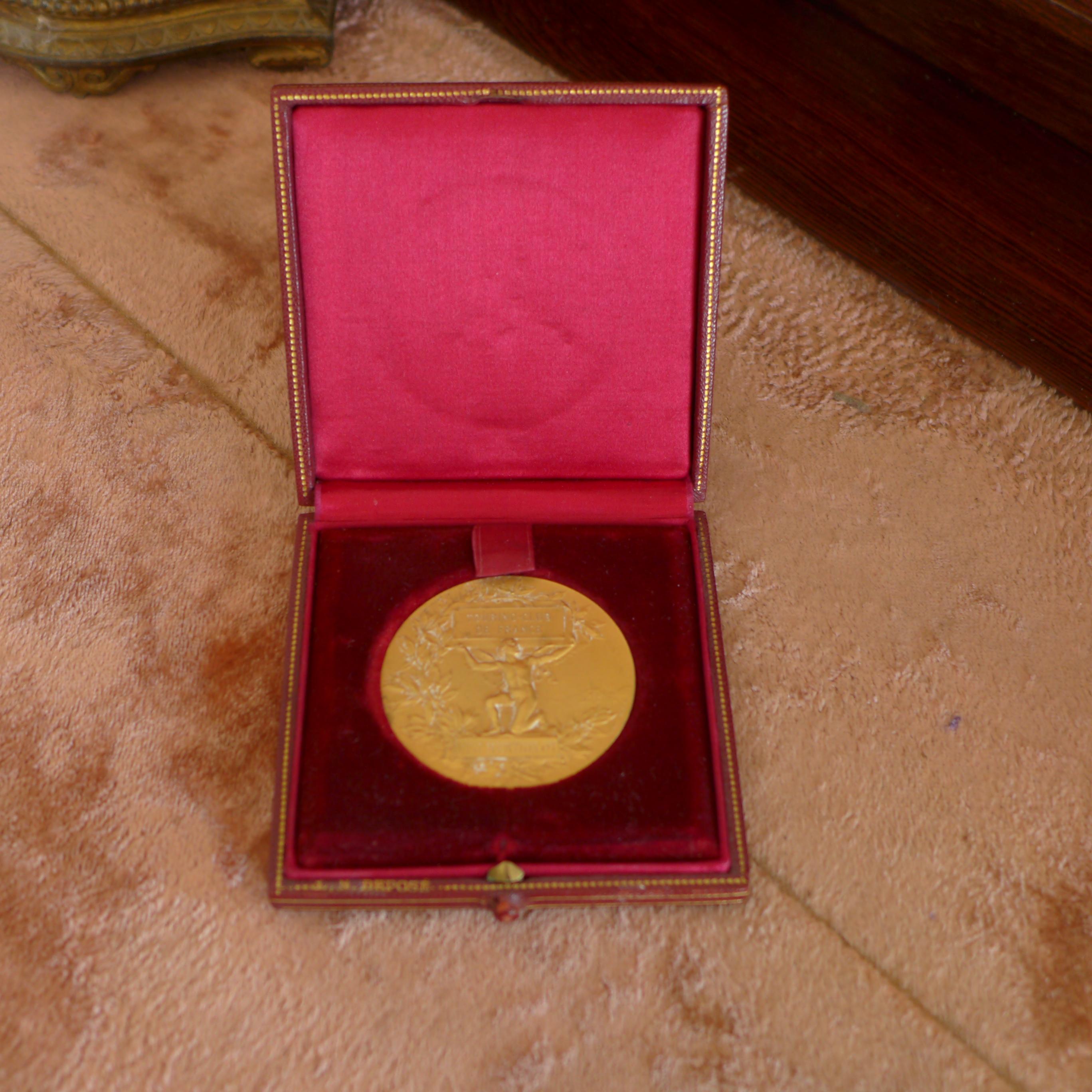 Seltene Numismatische Touring Club de France Silber Medaille von J.N.Deposé im Zustand „Gut“ im Angebot in Sofia, BG
