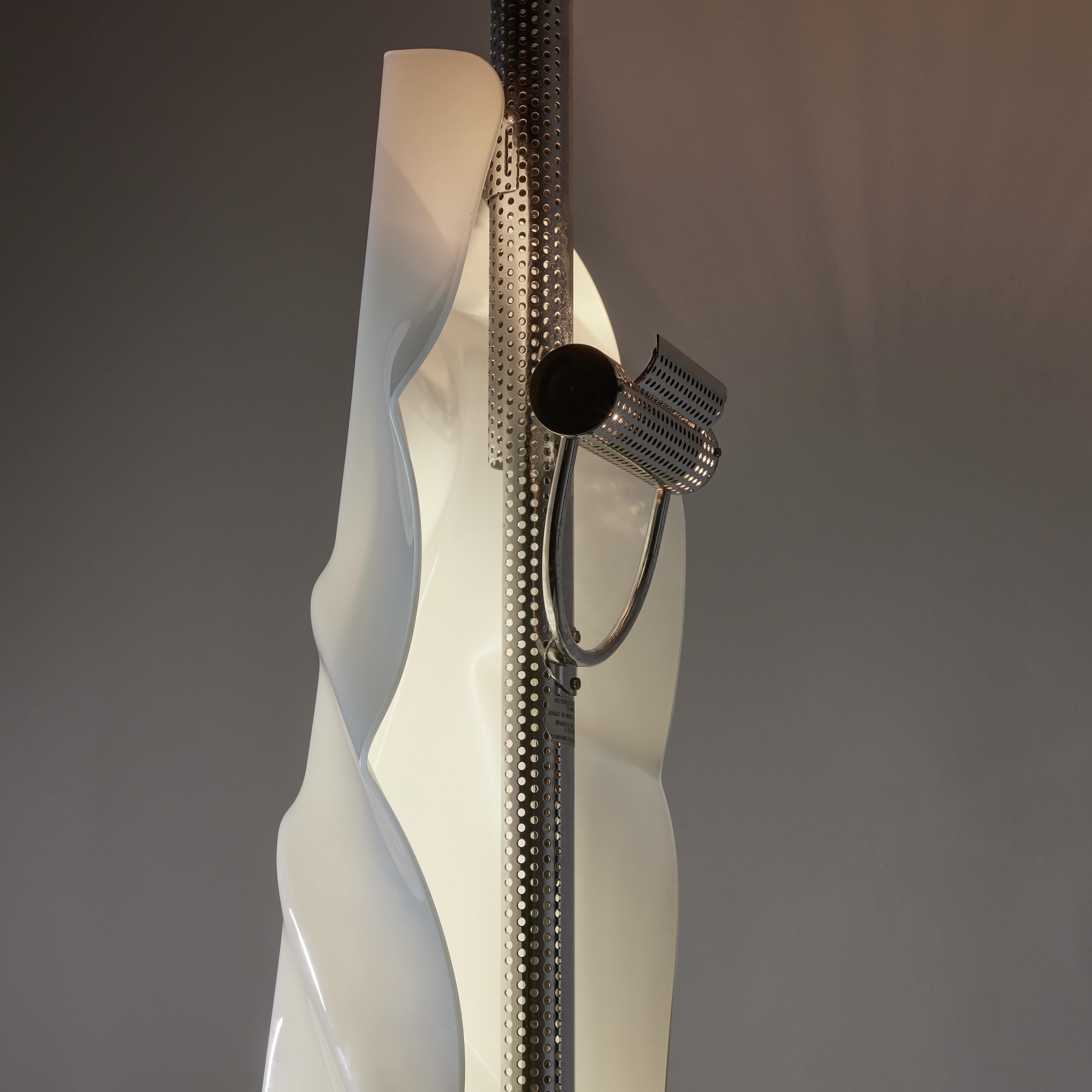 Opaline Glass Rare 'Nuvola' Floor Lamp by Toni Cordero for Oluce