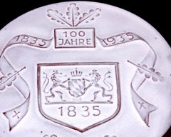 seltene Nymphenburg Kunstdeco-Schachtel mit Deckel 1835 - 1935 100 Jahre Münchner Attraktionen