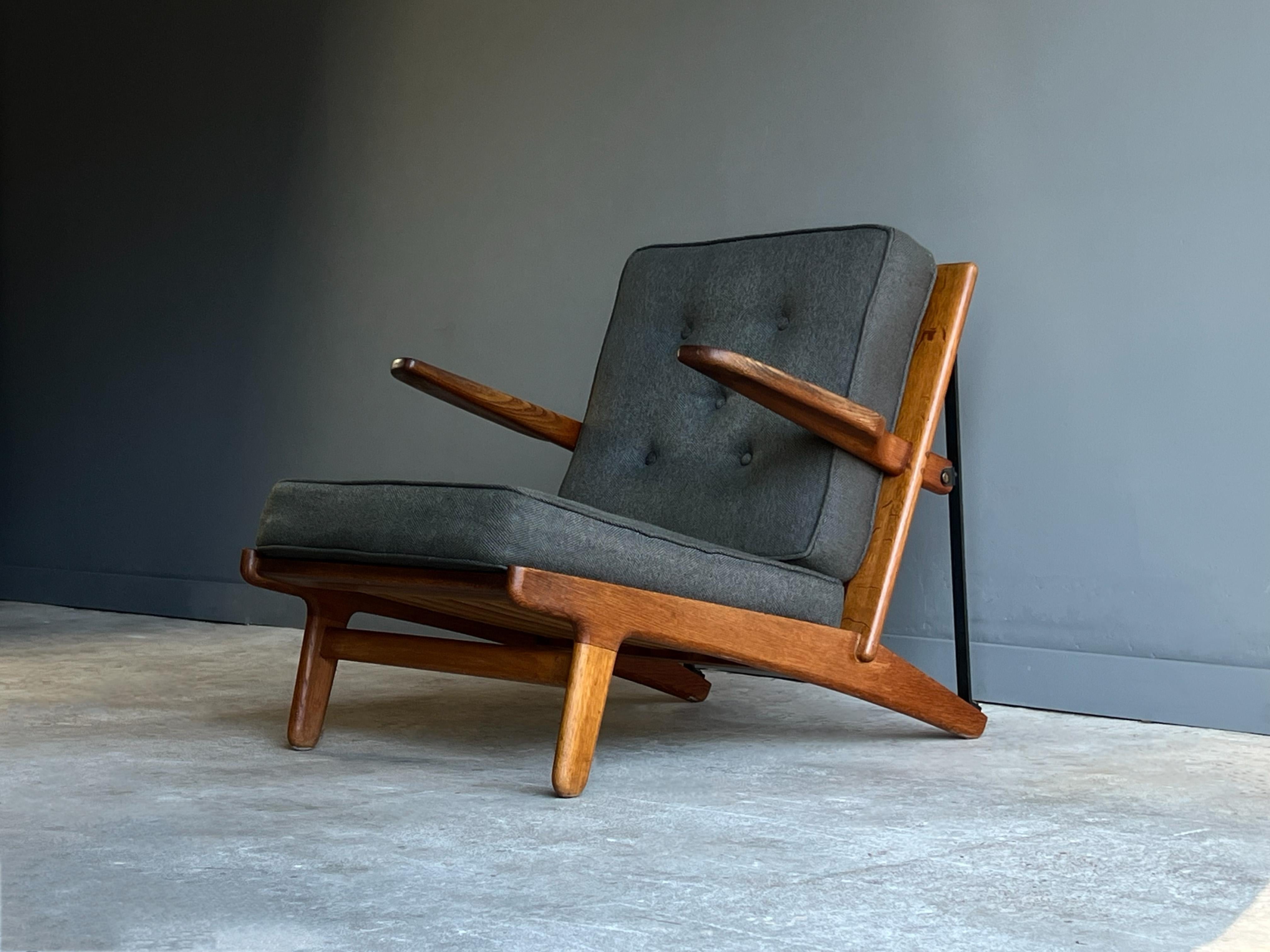 Rare Oak and Iron Armchair by Borge Mogensen for Fredericia 5