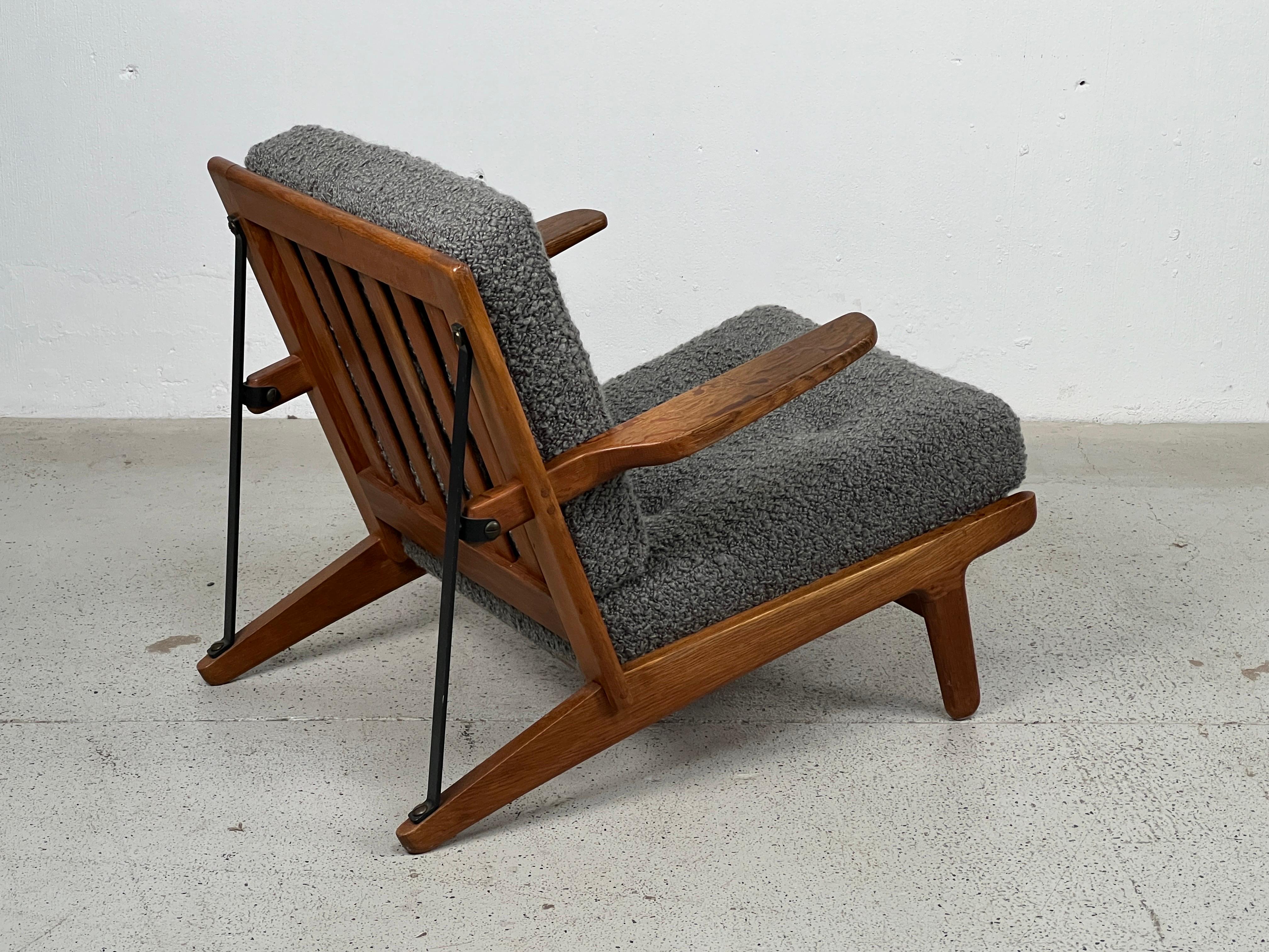 Rare Oak and Iron 'Easy Chair' by Borge Mogensen for Fredericia For Sale 6