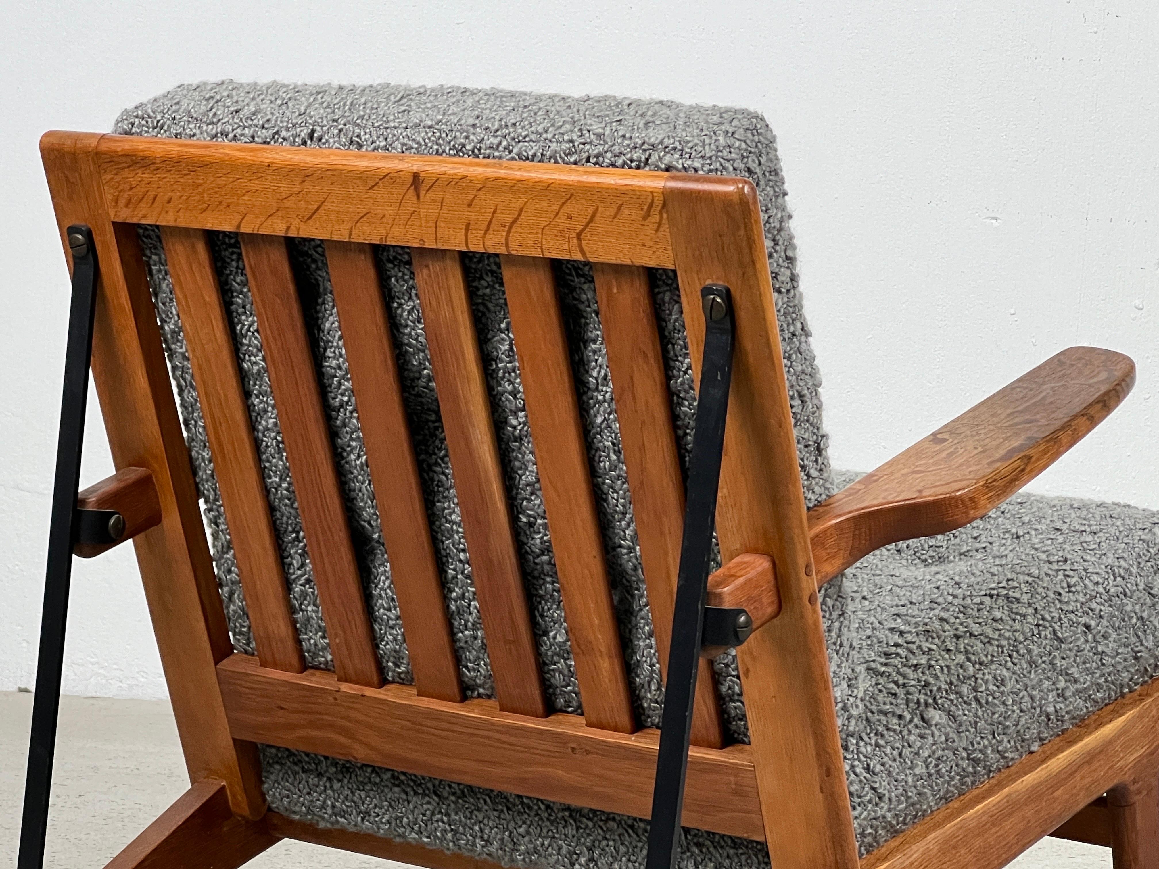 Seltener „Easy Chair“ aus Eiche und Eisen von Borge Mogensen für Fredericia 9