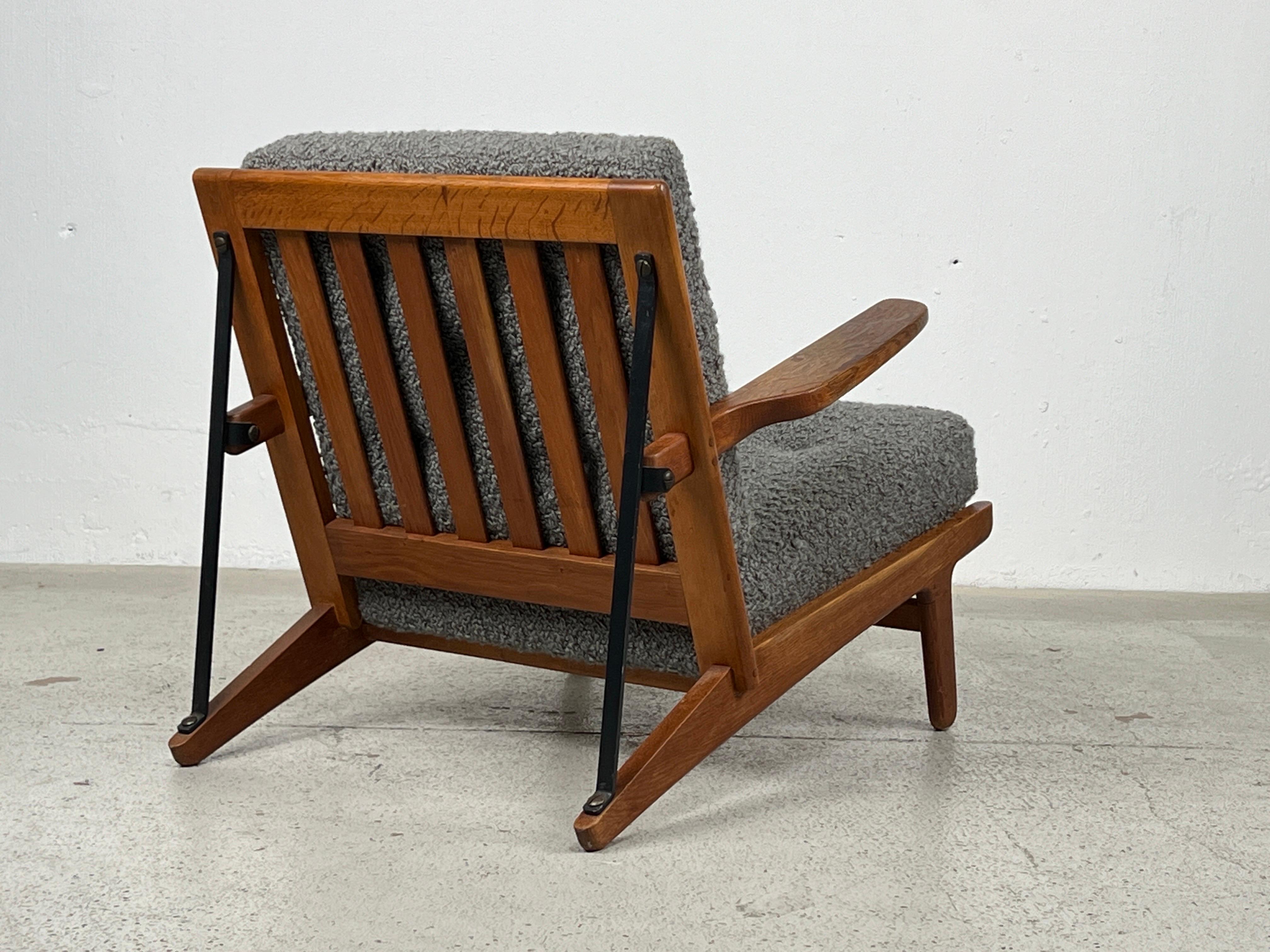 Rare Oak and Iron 'Easy Chair' by Borge Mogensen for Fredericia For Sale 12