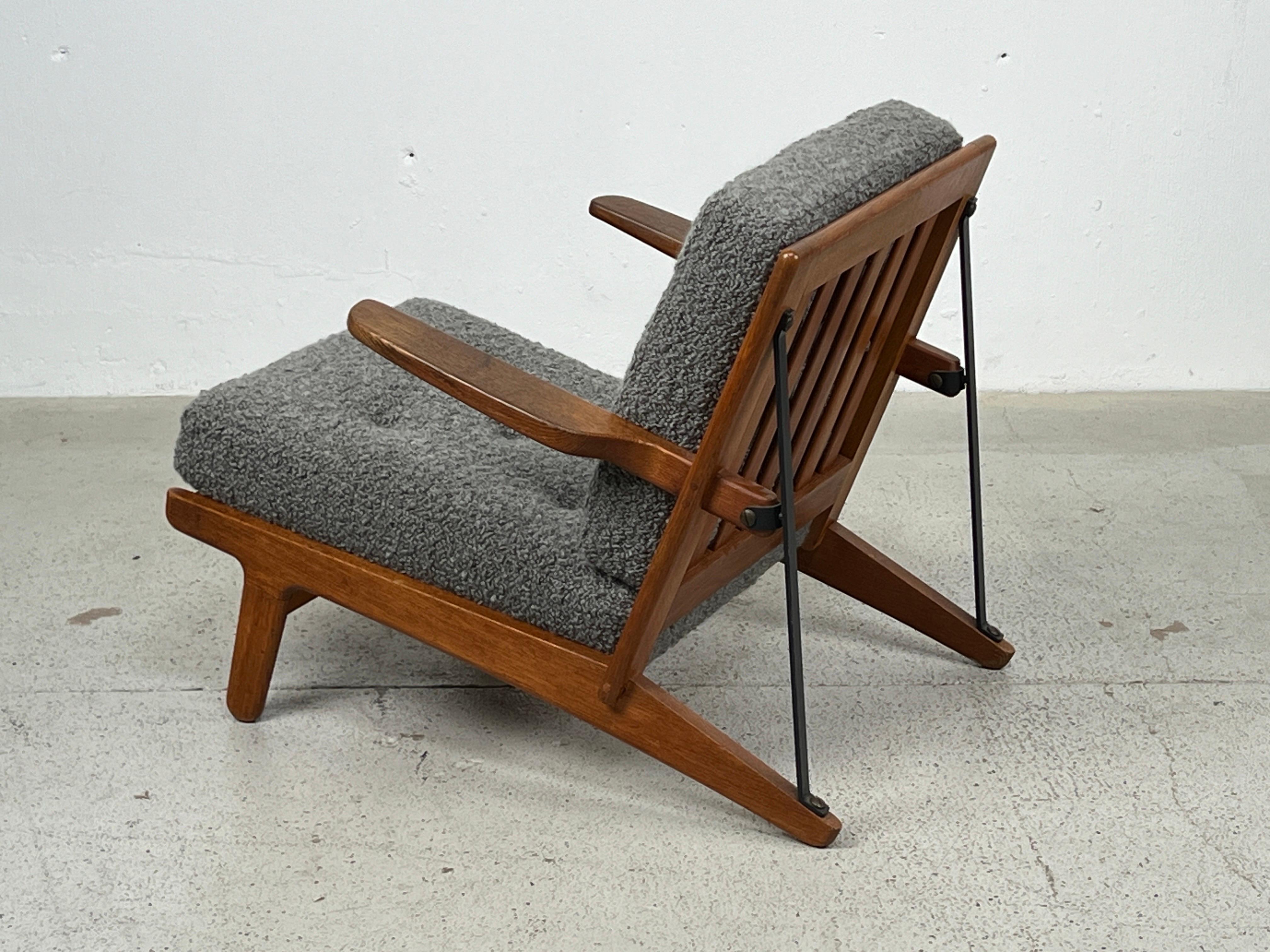 Rare Oak and Iron 'Easy Chair' by Borge Mogensen for Fredericia For Sale 13