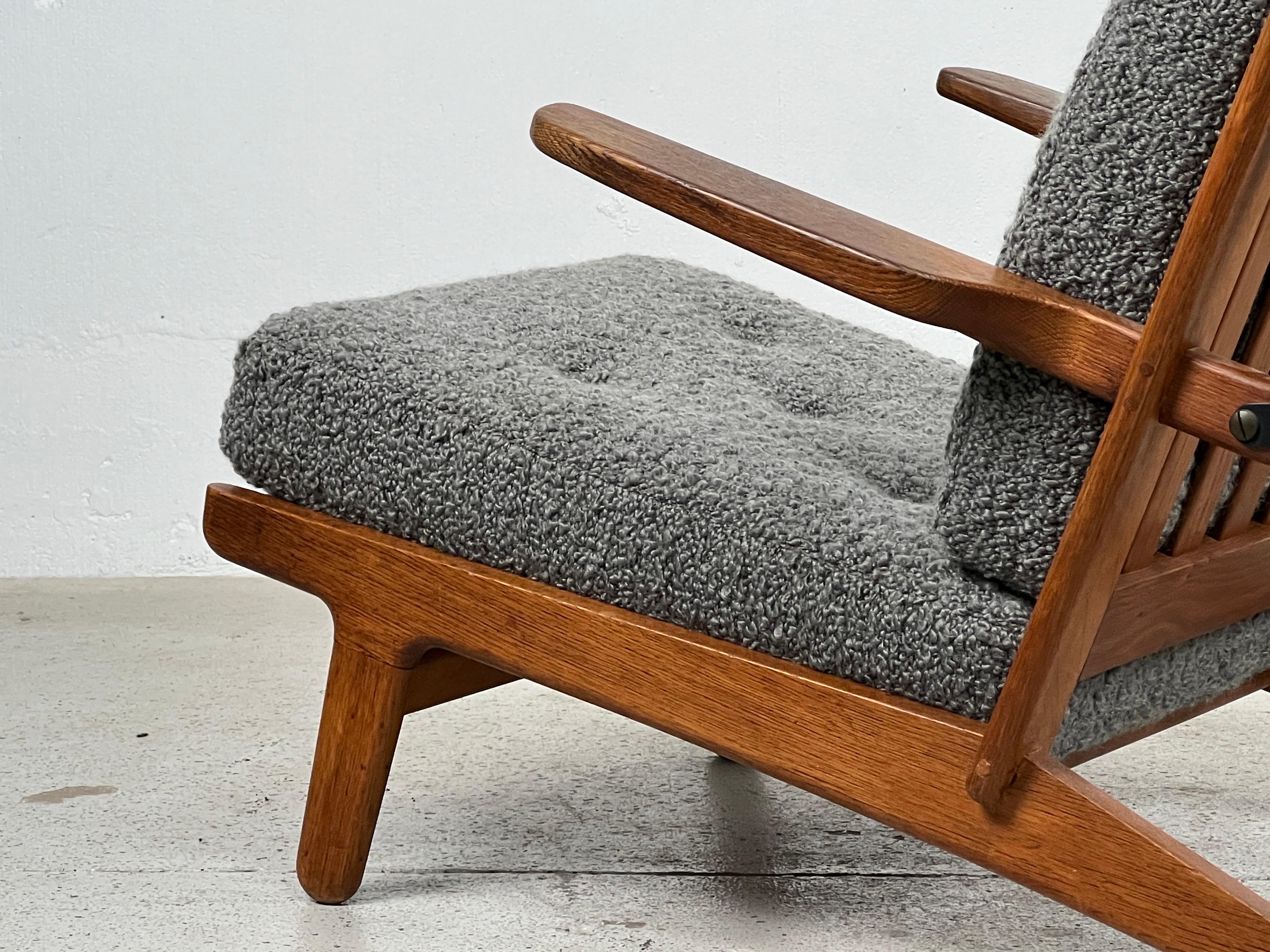 Rare Oak and Iron 'Easy Chair' by Borge Mogensen for Fredericia For Sale 14