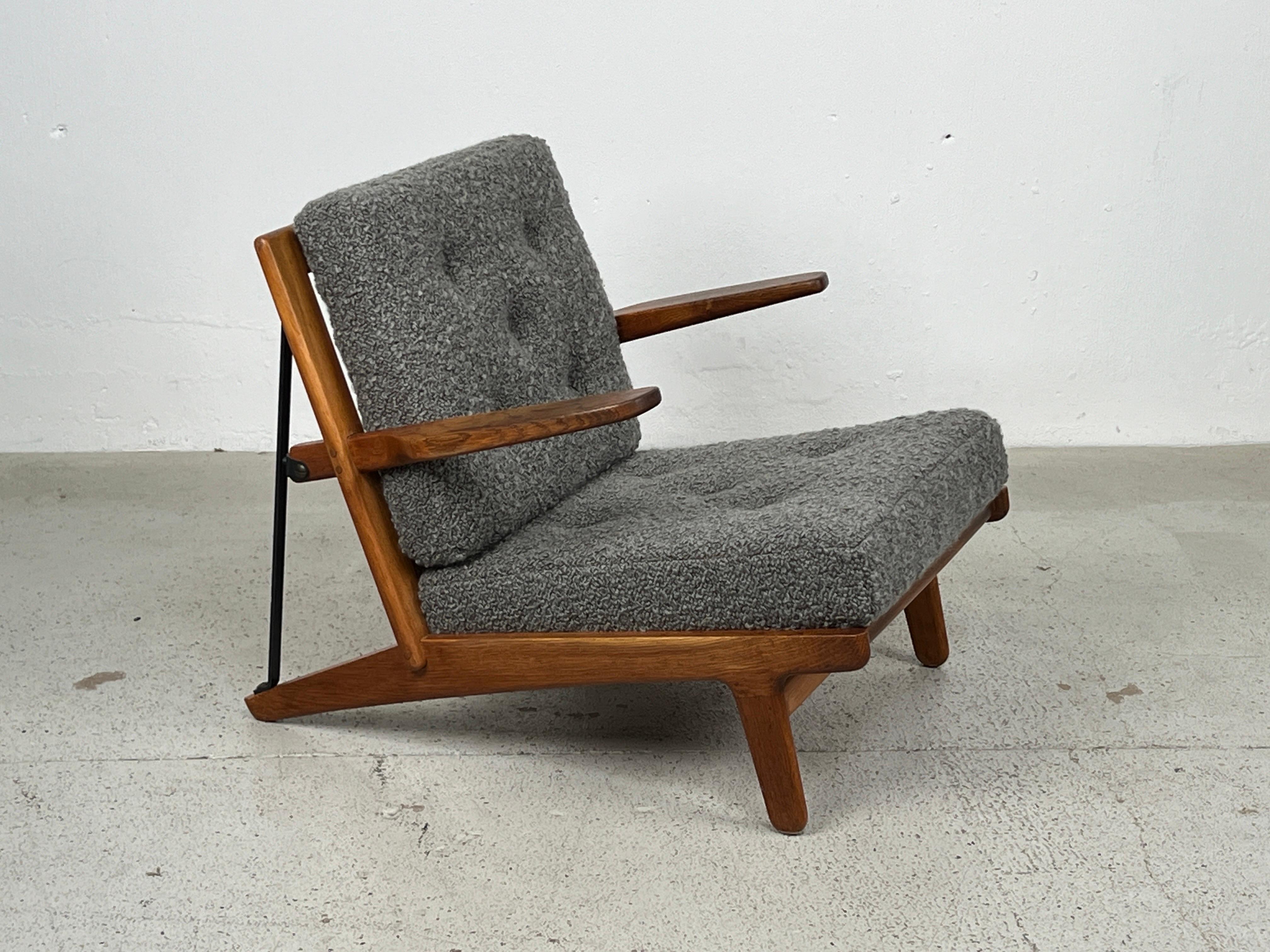 Seltener „Easy Chair“ aus Eiche und Eisen von Borge Mogensen für Fredericia 3