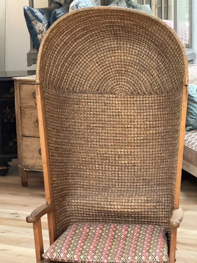Scottish Rare Oak and Rush Orkney Chair, Scotland, 18th century For Sale