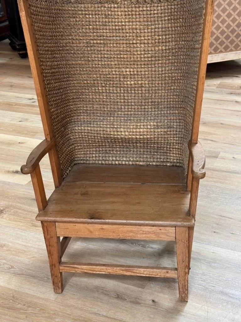 Rare Oak and Rush Orkney Chair, Scotland, 18th century For Sale 1