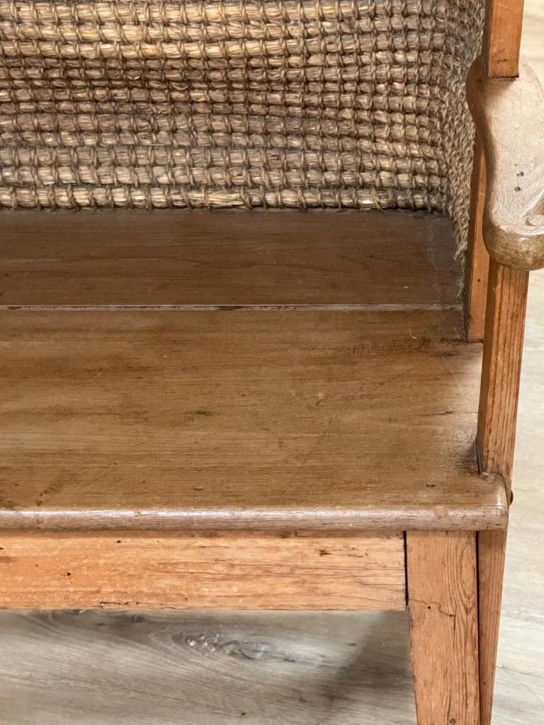 Rare Oak and Rush Orkney Chair, Scotland, 18th century For Sale 4