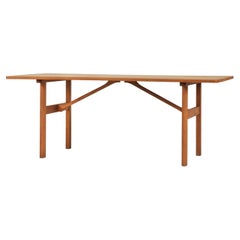 Rare Oak Dining Table Desk by Børge Mogensen for Fredericia, Denmark 1960ies