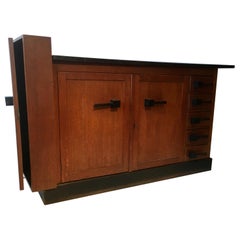 Rare Oak Haagse School Sideboard Attributed to Jan Brunott, Netherlands, 1920