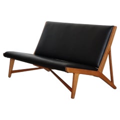 Rare Oak “JH 555” Sofa by Hans J. Wegner, Johannes Hansen, Denmark, 1950s