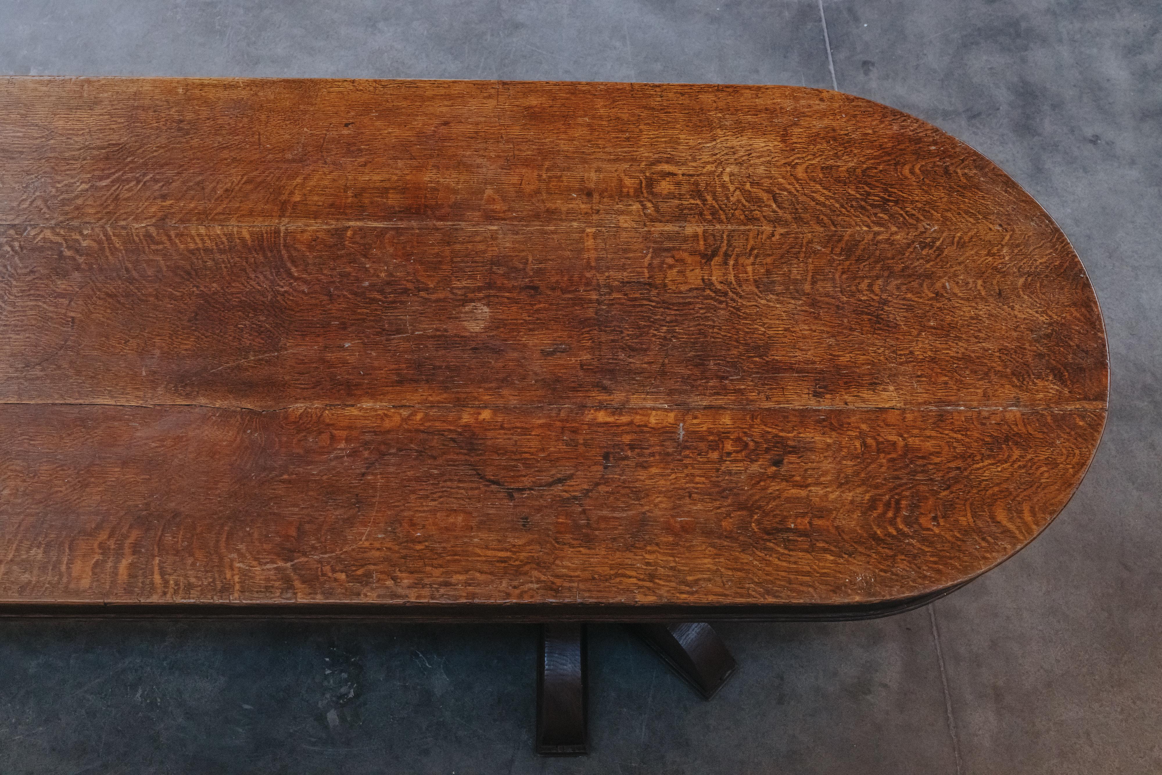 Rare console d'atelier en chêne de France, vers 1920 en vente 2