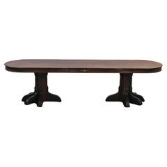 Rare Oak Shop Console From France, Circa 1920