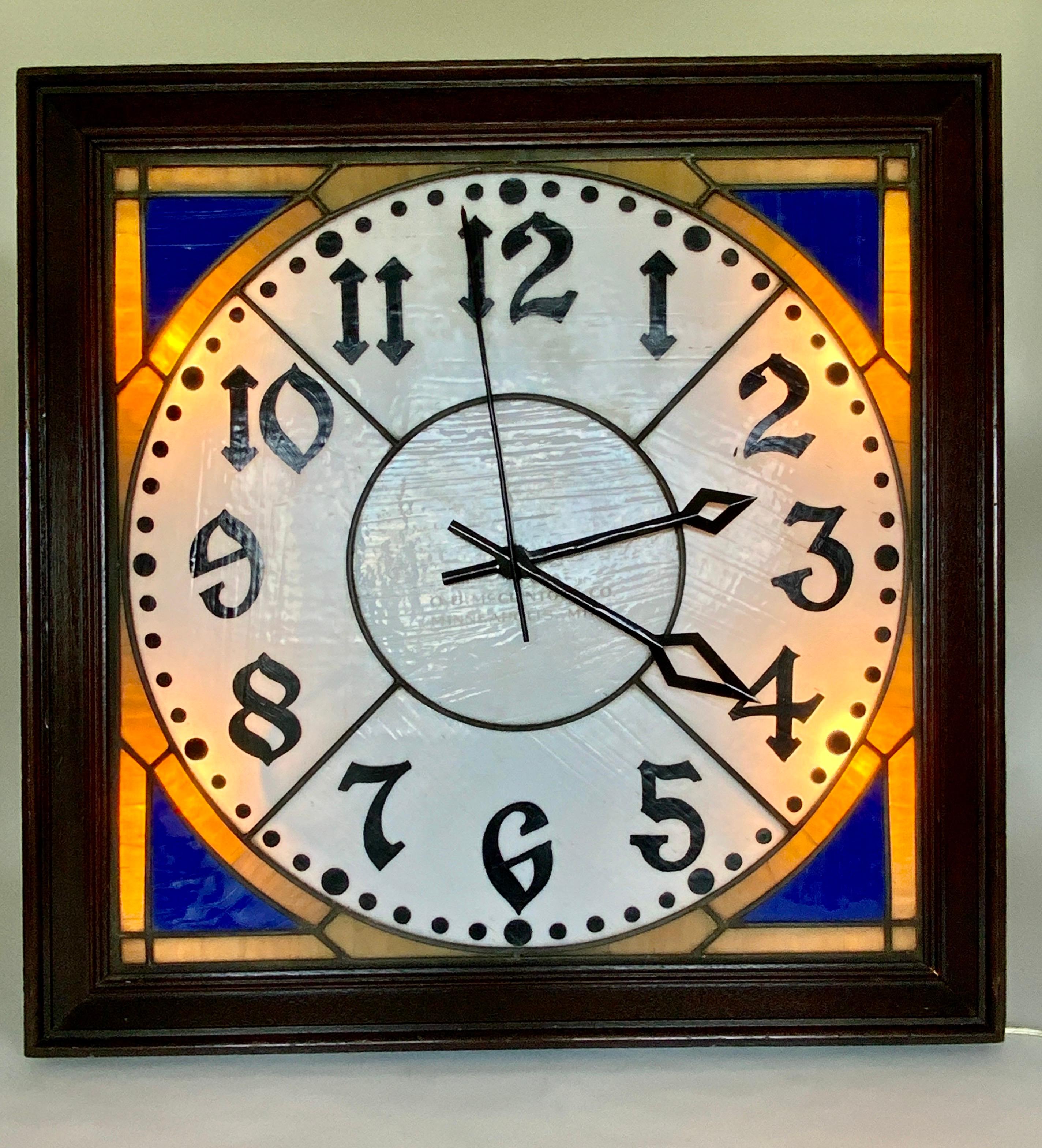 Rare O.B. McClintock Wall Bank Clock, c. 1920 For Sale 7