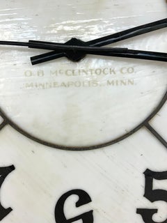 Rare O.B. McClintock Wall Bank Clock, c. 1920