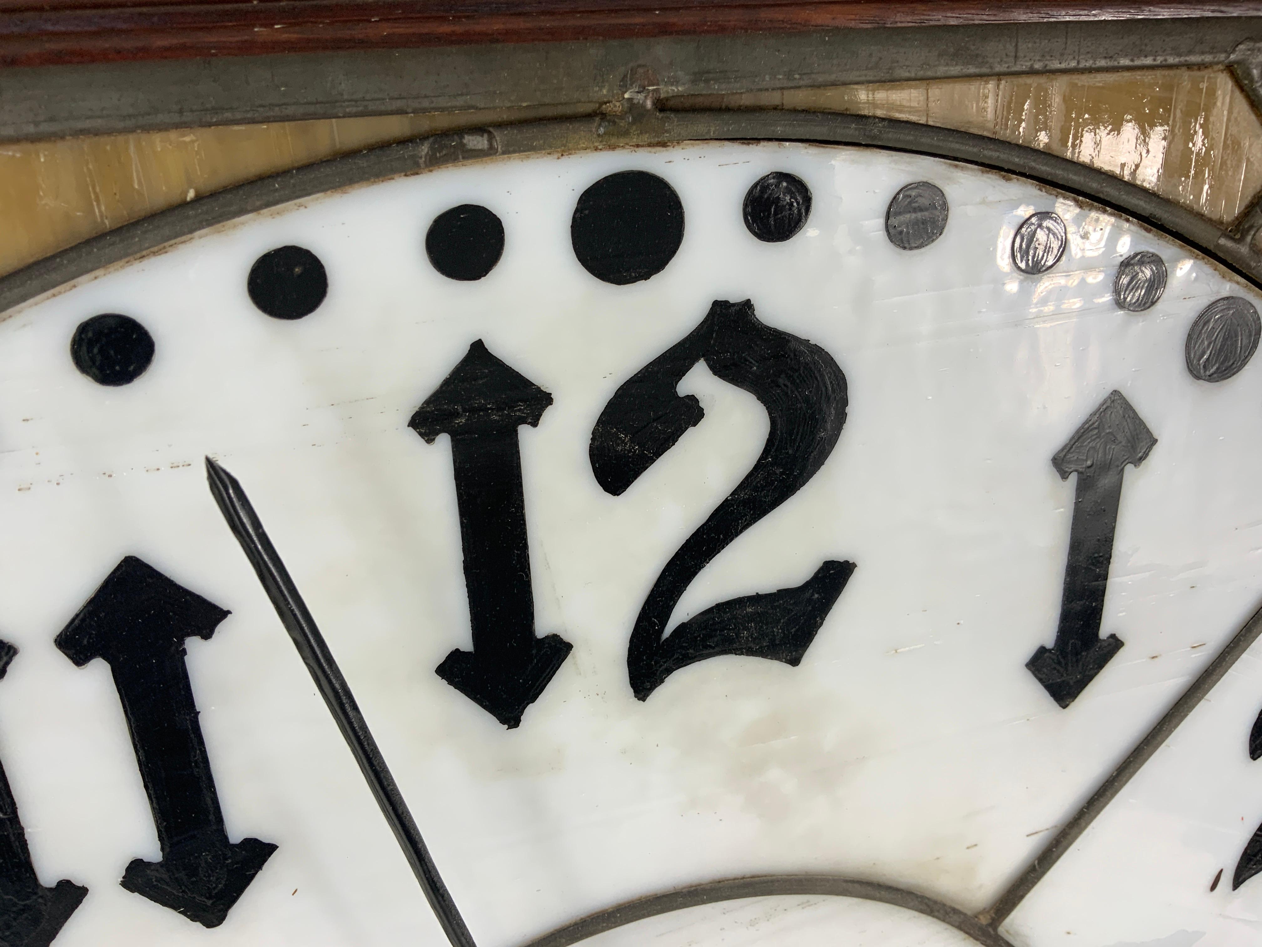 Early 20th Century Rare O.B. McClintock Wall Bank Clock, c. 1920 For Sale