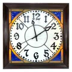 Rare O.B. McClintock Wall Bank Clock, c. 1920