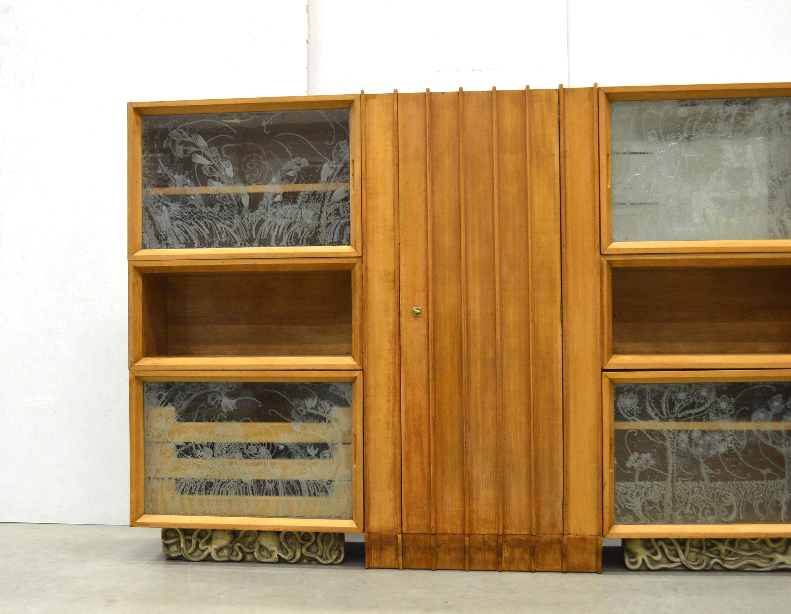 Rare Octopus Cabinet by Osvaldo Borsani Milano ABV 1940s For Sale 1