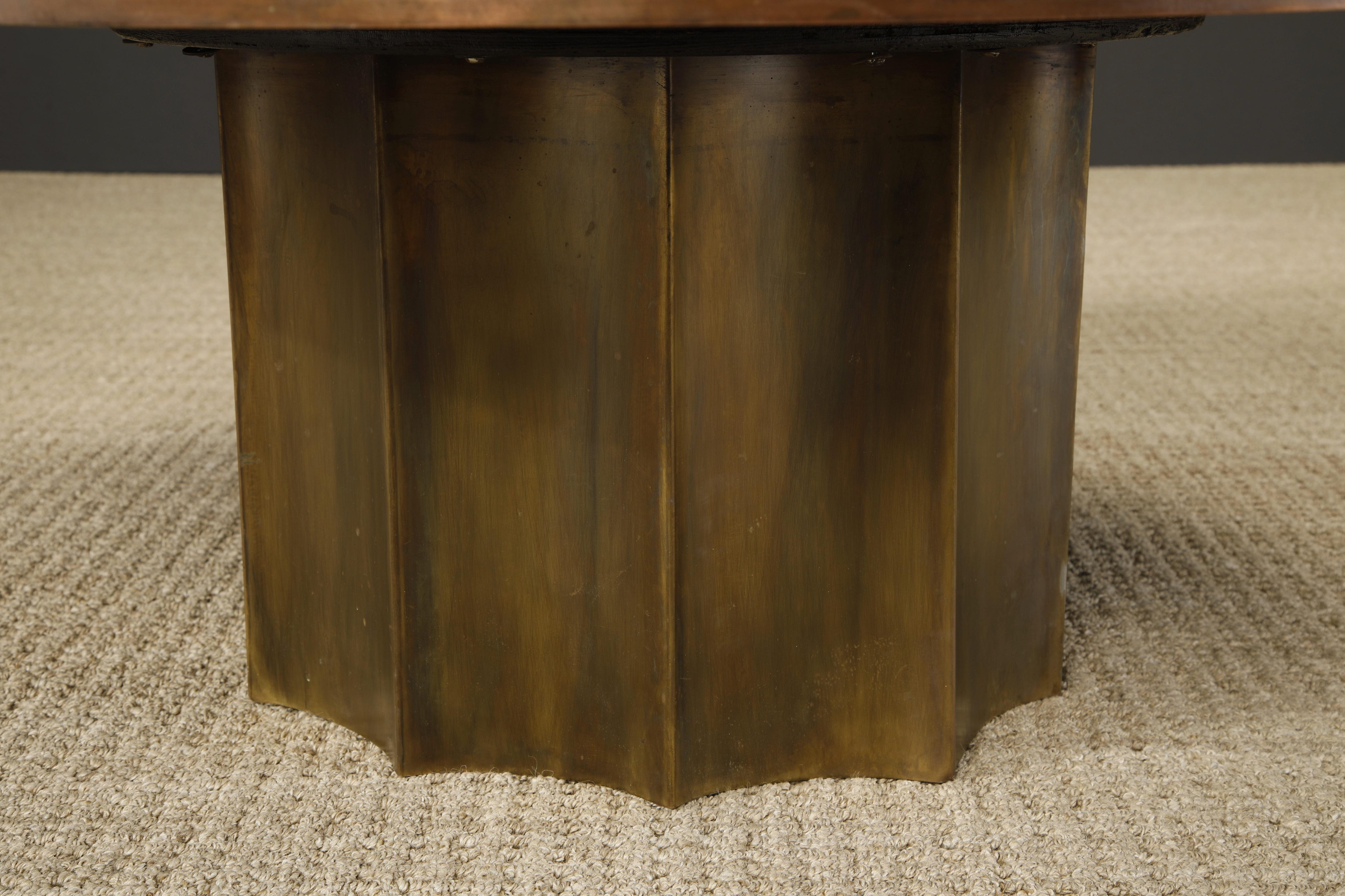 Rare 'Odyssey' Bronze Cocktail Table by Philip and Kelvin LaVerne, 1960s, Signed 11