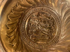 Rare Offering Basket or Basin Germany-16th Century in Brass