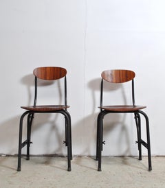 Rare Office Chairs by Fritz Hansen, Denmark 1935, Set of 2