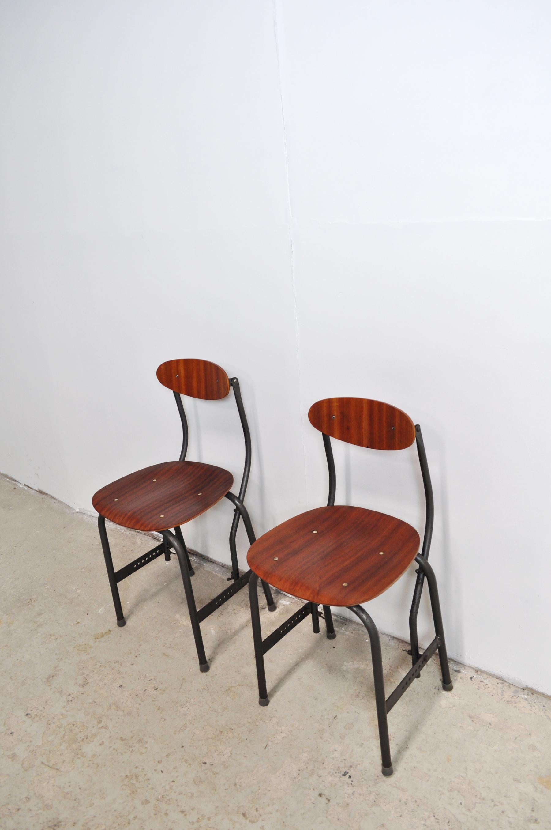Veneer Rare Office Chairs by Fritz Hansen, Denmark 1935, Set of 2