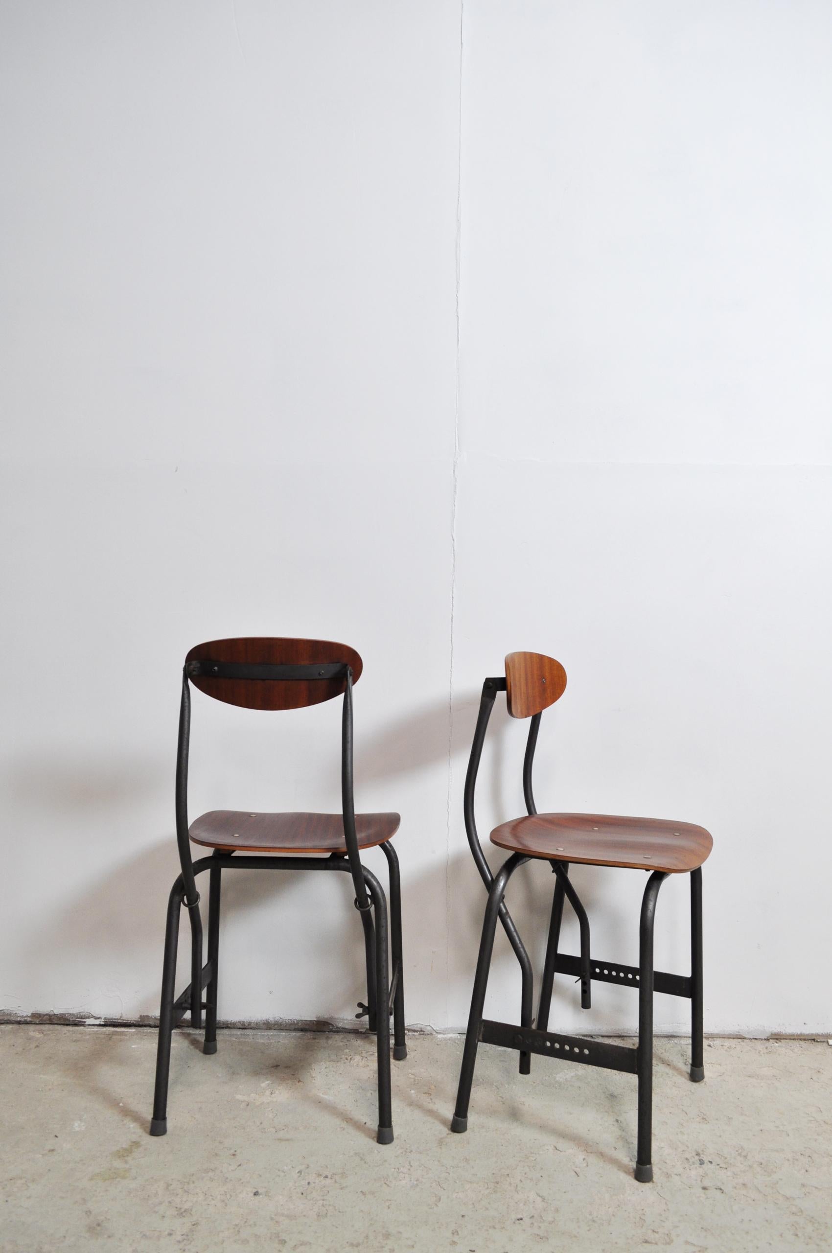 Metal Rare Office Chairs by Fritz Hansen, Denmark 1935, Set of 2