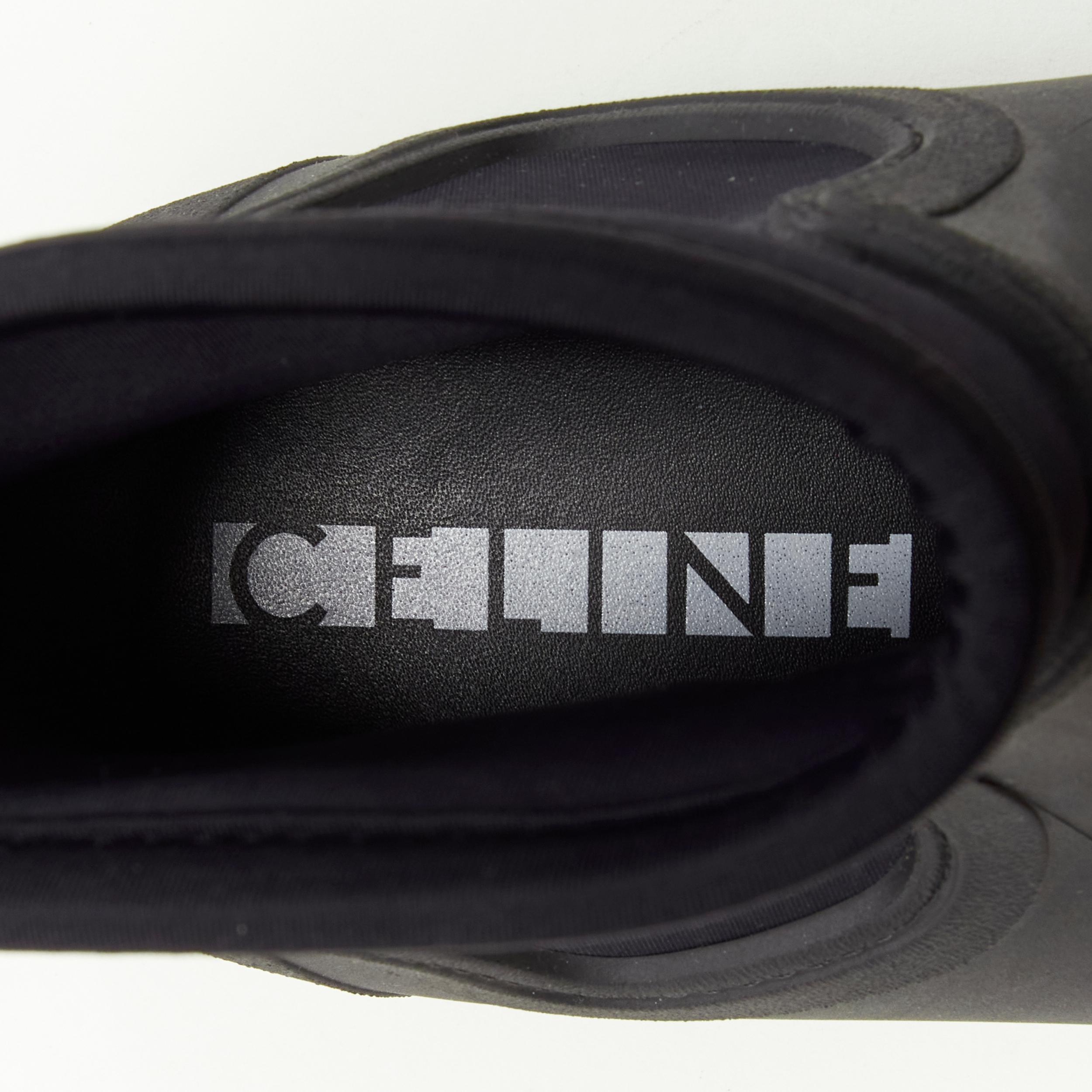 rare OLD CELINE Phoebe Philo black rubber scuba sock pull on rain boots EU38 1