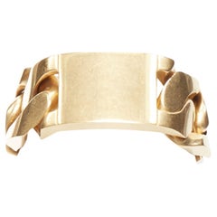 raro OLD CELINE Phoebe Philo brazalete brazalete de cadena gruesa con identificación de oro