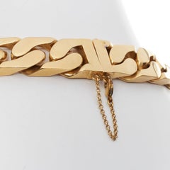 OLD CELINE Phoebe Philo, collier ras du cou massif à plaques d'identification en or