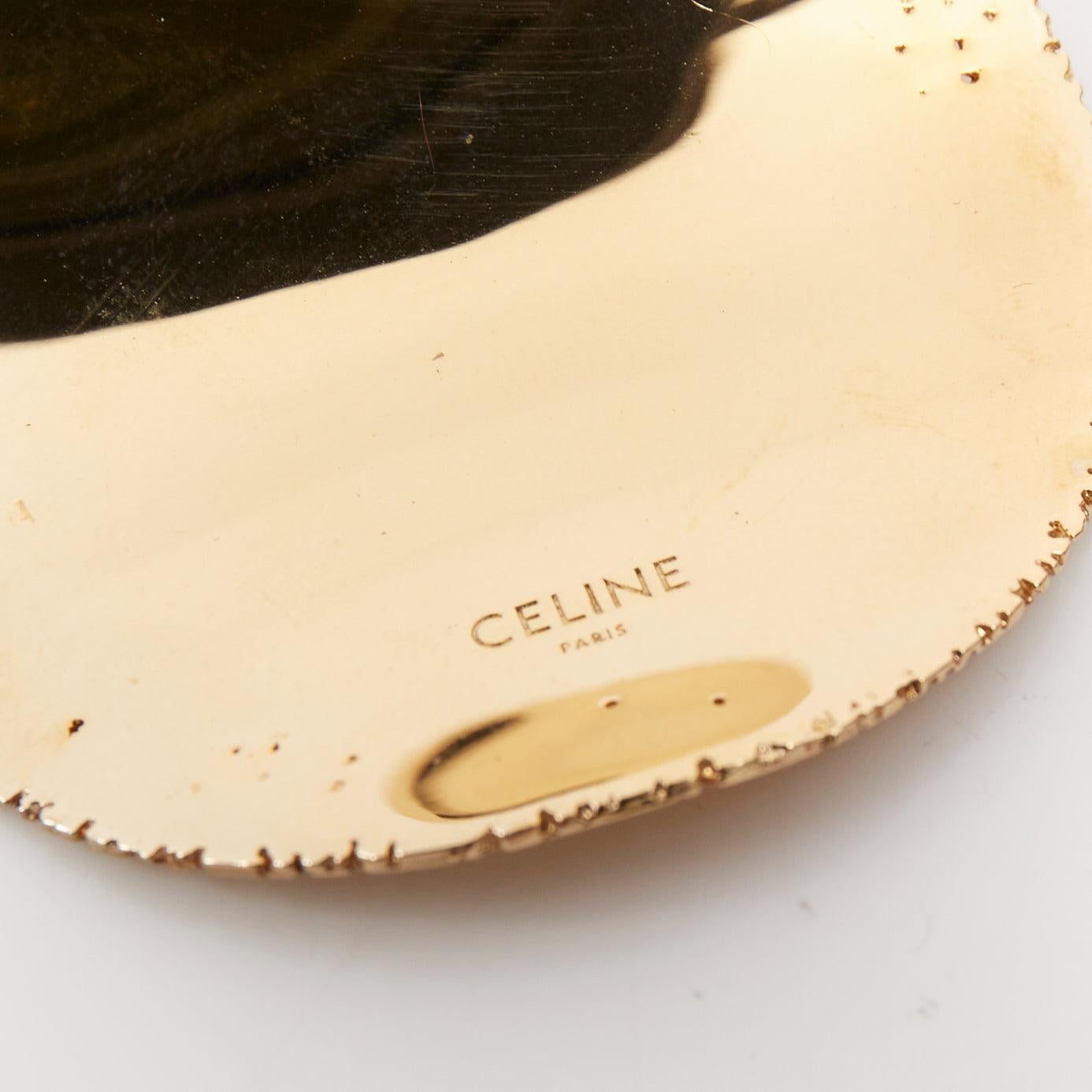 raro VECCHIO Celine Phoebe Philo orecchini a perno con petali specchiati Paio in vendita 3