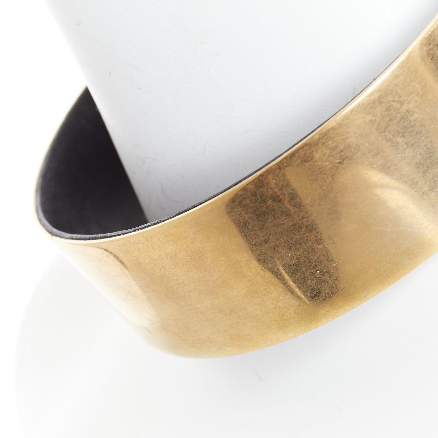 raro OLD Celine Phoebe Philo Runway collana girocollo minimal in metallo dorato in vendita 3