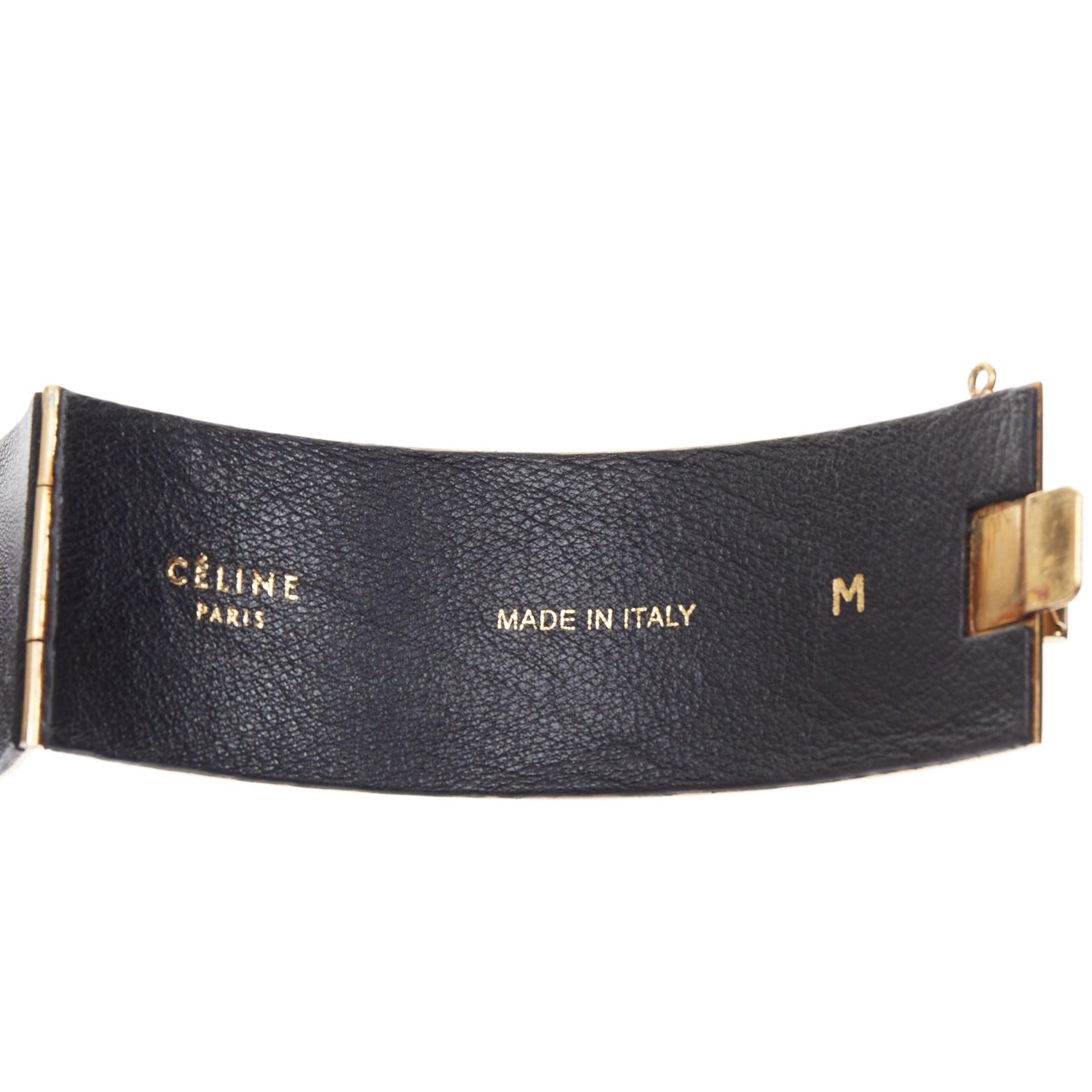 raro OLD Celine Phoebe Philo Runway collana girocollo minimal in metallo dorato in vendita 4