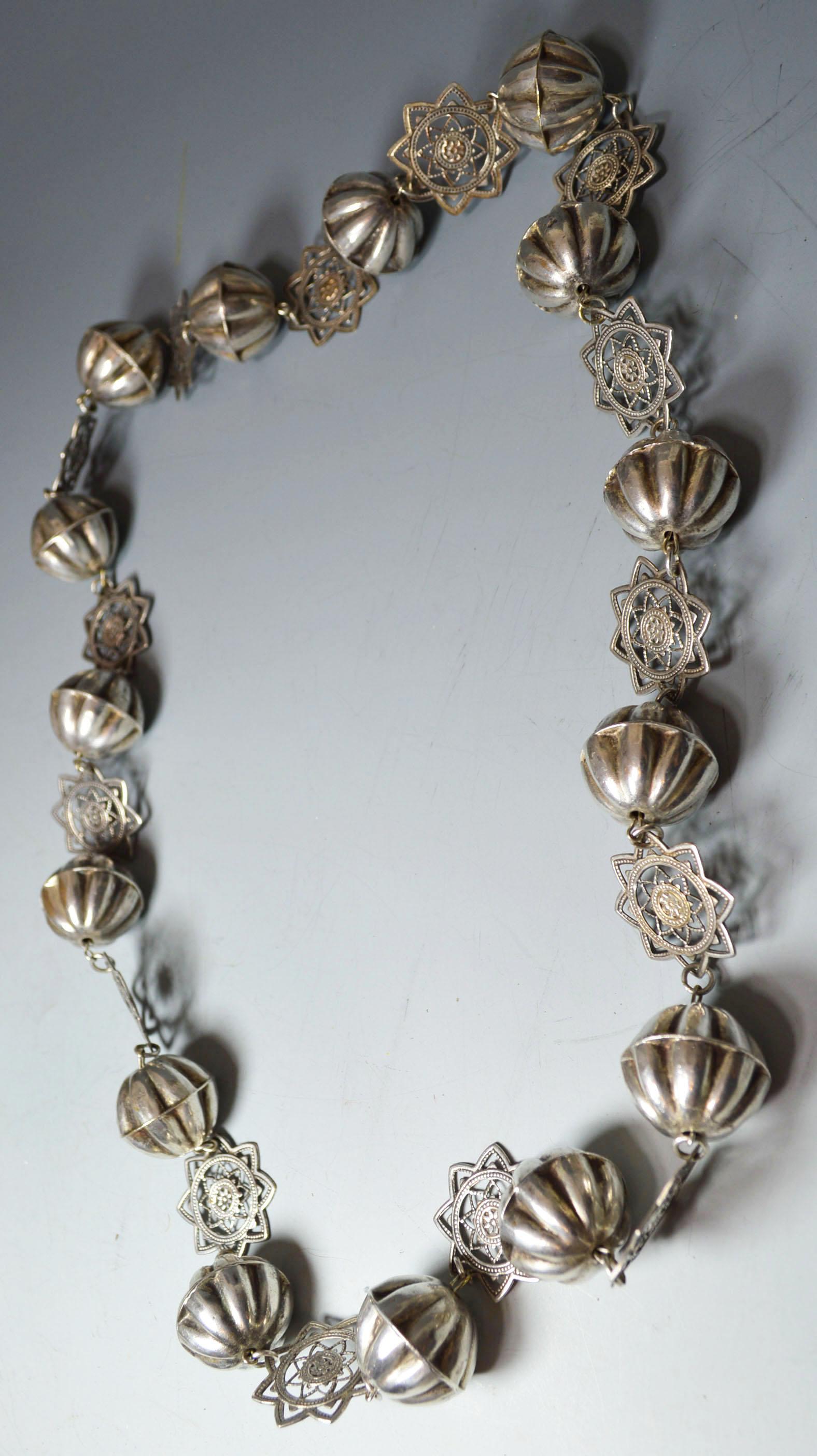 Yemeni Rare Old Jewish Silver Marriage Necklace Yemen
