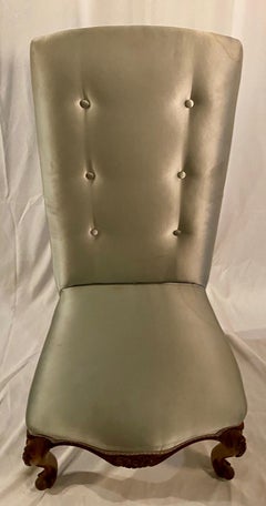 Rare Old Louisiana Antebellum Walnut Slipper Chair