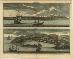 Rare & Old Panoramic Views of Stanchio, Greece and the Island of Rhodes, 1698
